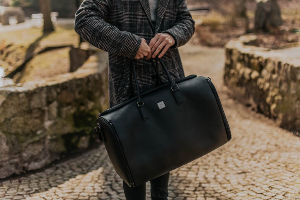 geantă de costum din piele