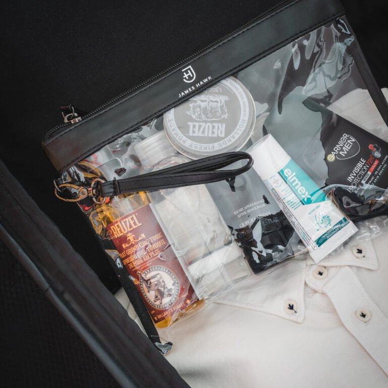 geantă cosmetică de călătorie elegantă pentru avion