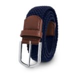 curea de pantaloni albastru marin cu element maro