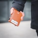 portofel slim maro deschis