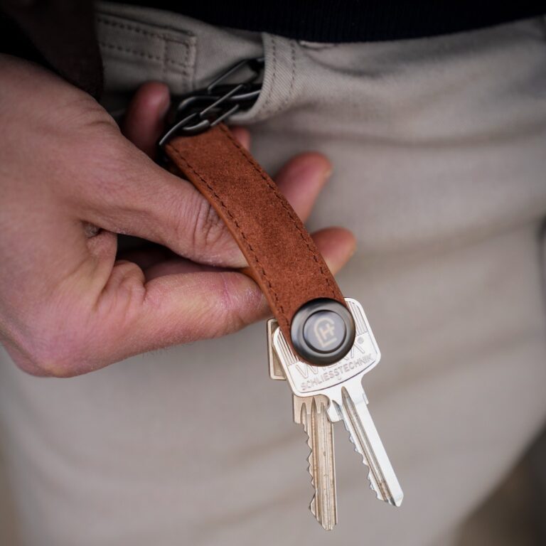 key organizer din material de piele intoarsa