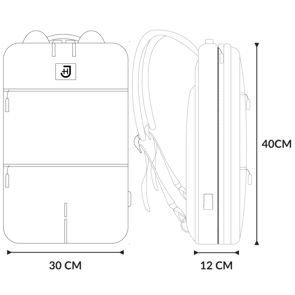 Smart Backpack - dimensiuni