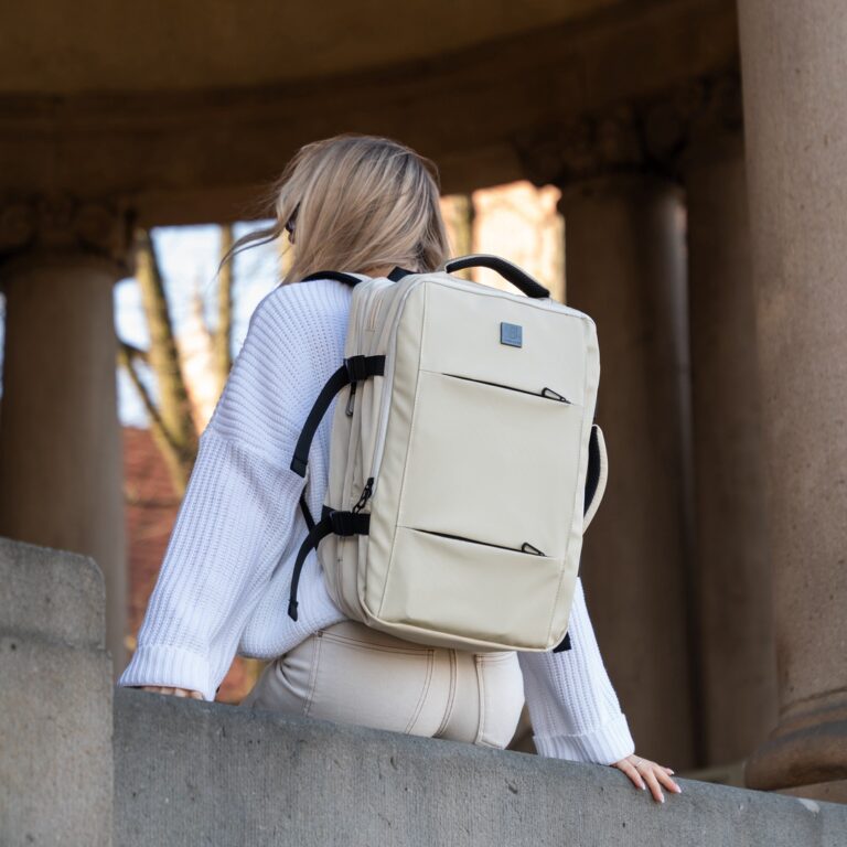 travel backpack sand