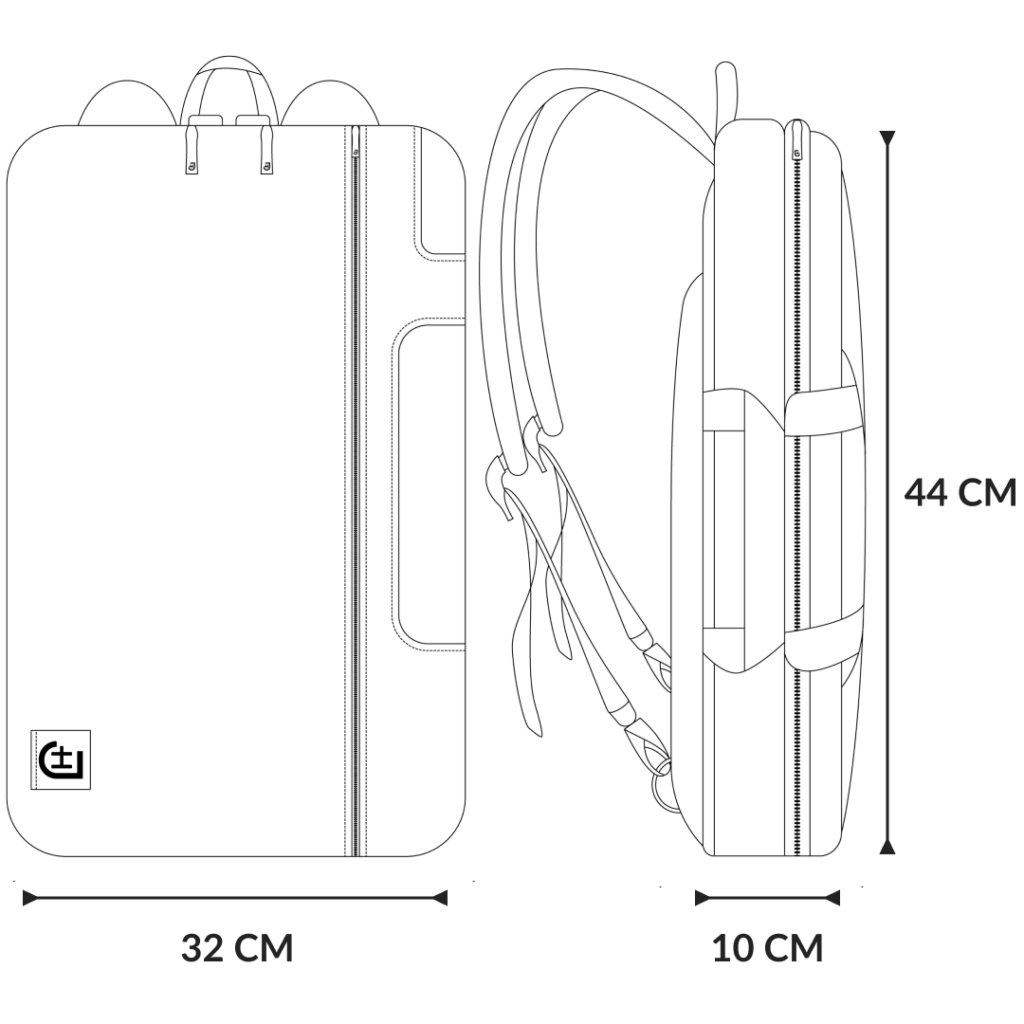 dimensiunile rucsacului de afaceri