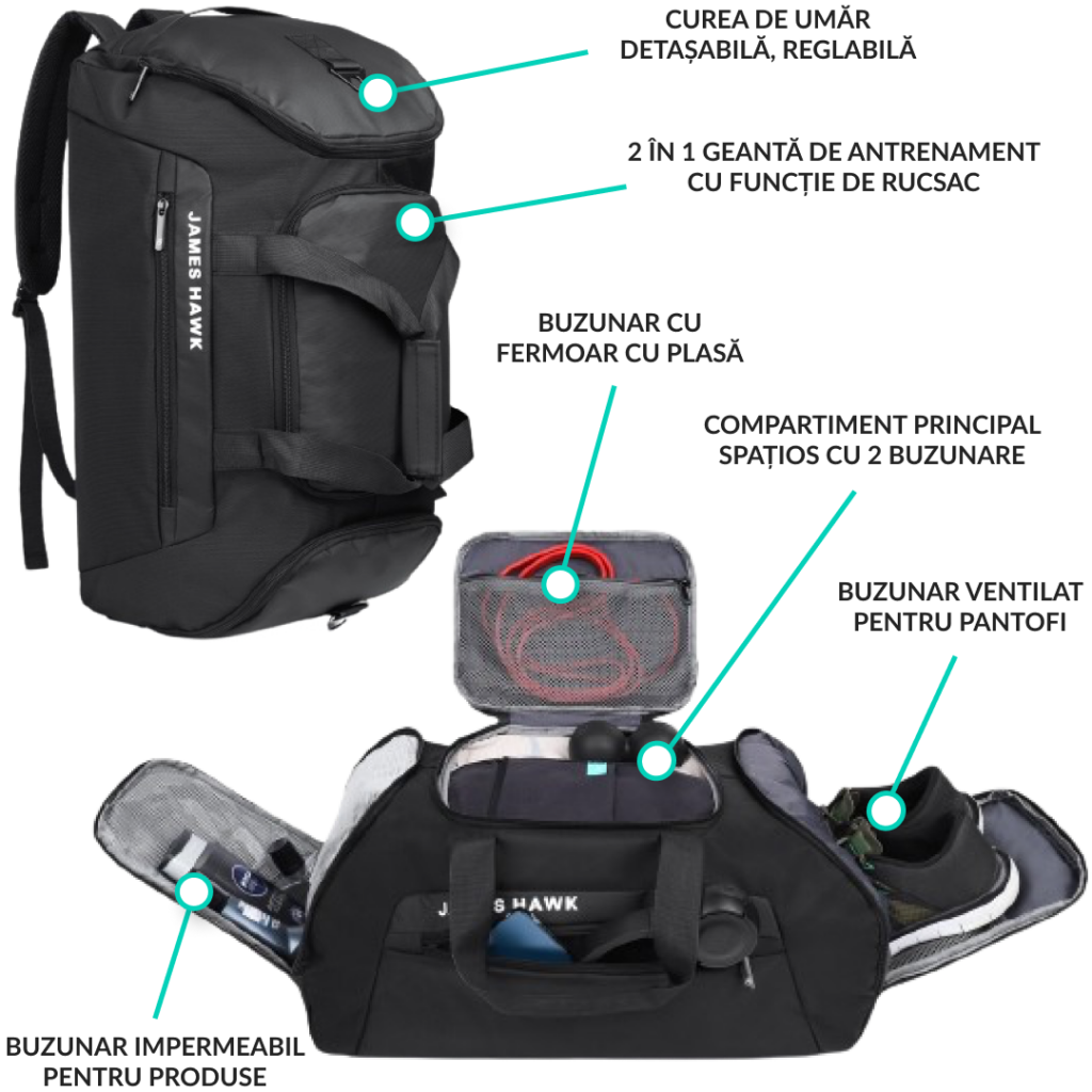 sport bag - funcții